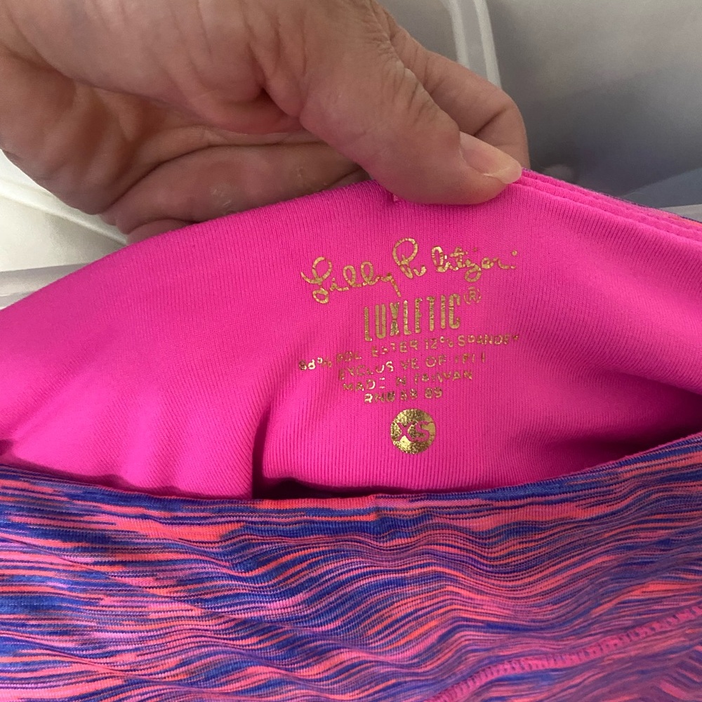 Lilly Pulitzer Vibrant Pink and Blue Patterned Skirt